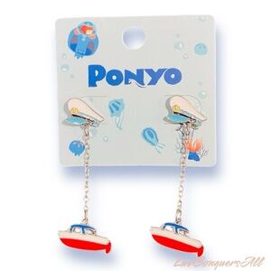 Studio Ghibli Ponyo Sosuke Hat & Boat Earrings